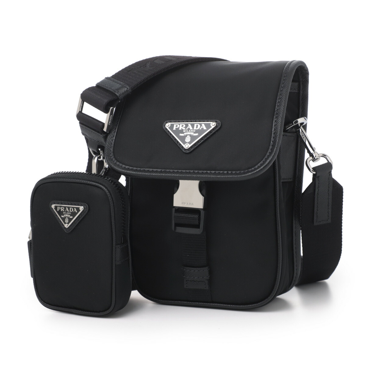 楽天市場】PRADA プラダ Re-Nylon xサフィアーノレザー ショルダー