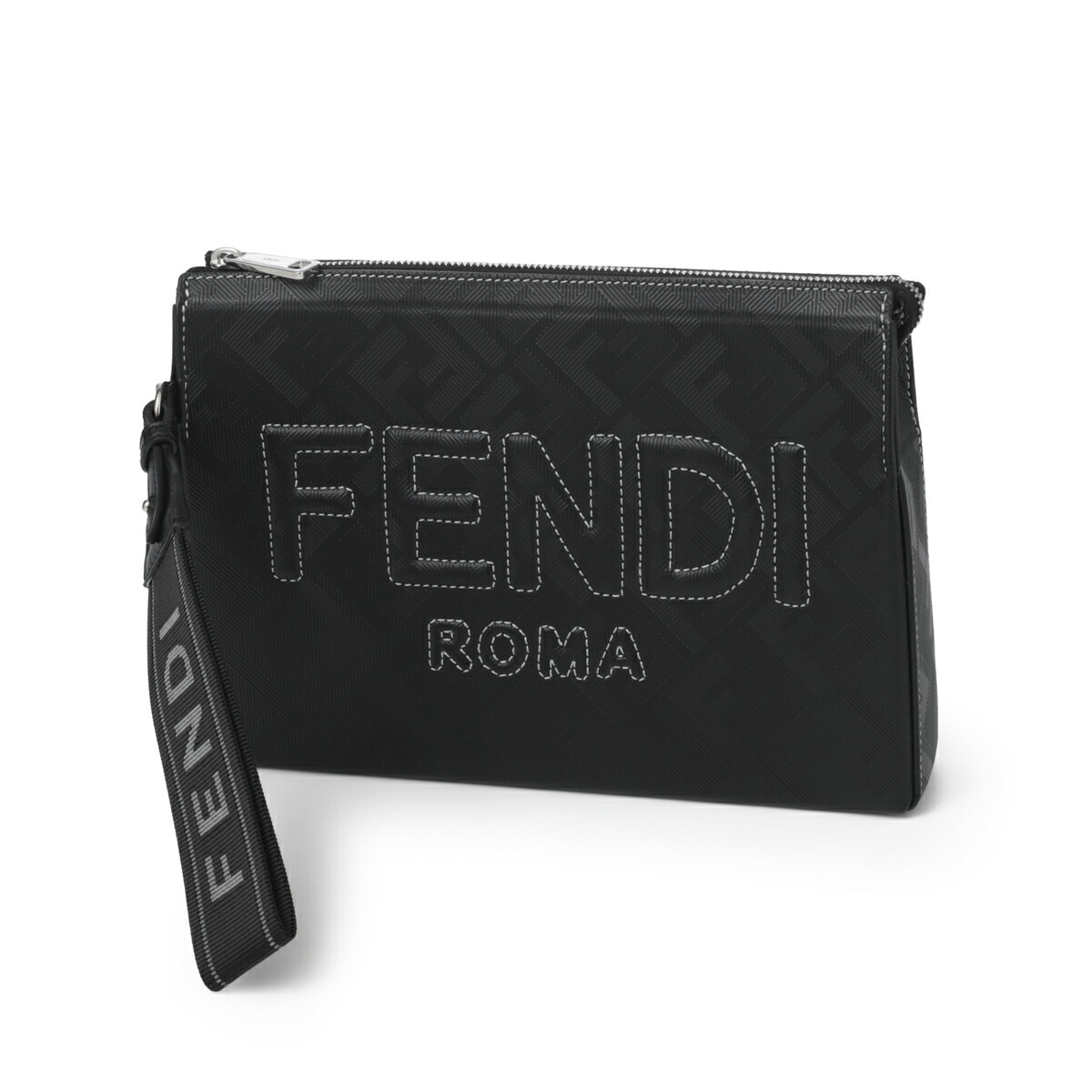 FENDI スタッズ付き クラッチバッグ グレー 12360523_1.jpg