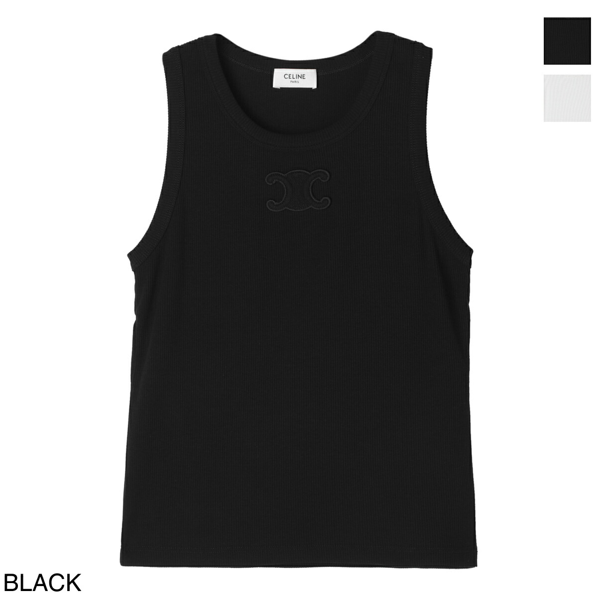 楽天市場】セリーヌ CELINE タンクトップ ブラック 2x365 322t 01ob