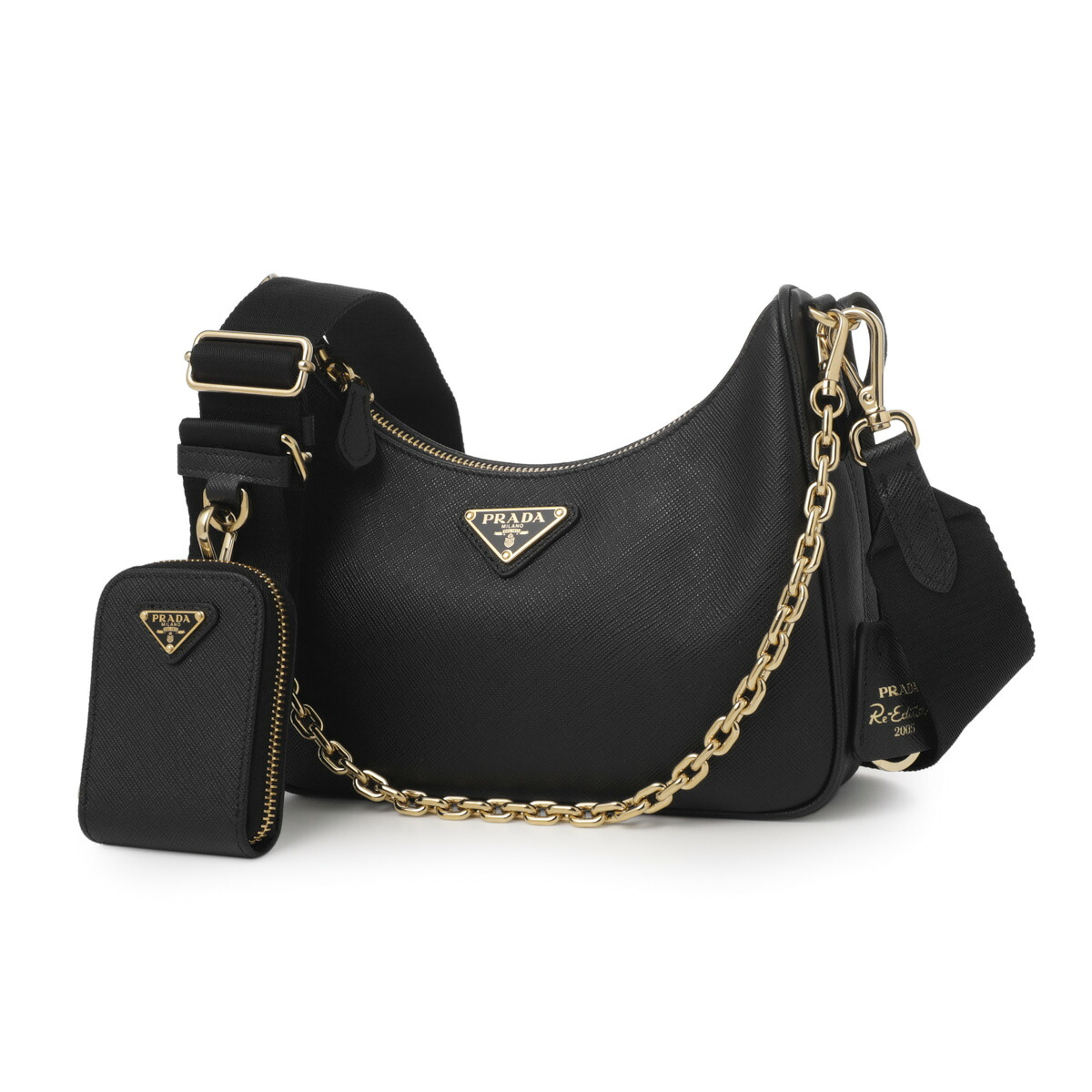 プラダ PRADA ショルダーバッグ 3WAY ハンドバッグ ブラック レディース Re-Edition 2005【返品送料無料】｜モダンブルー店