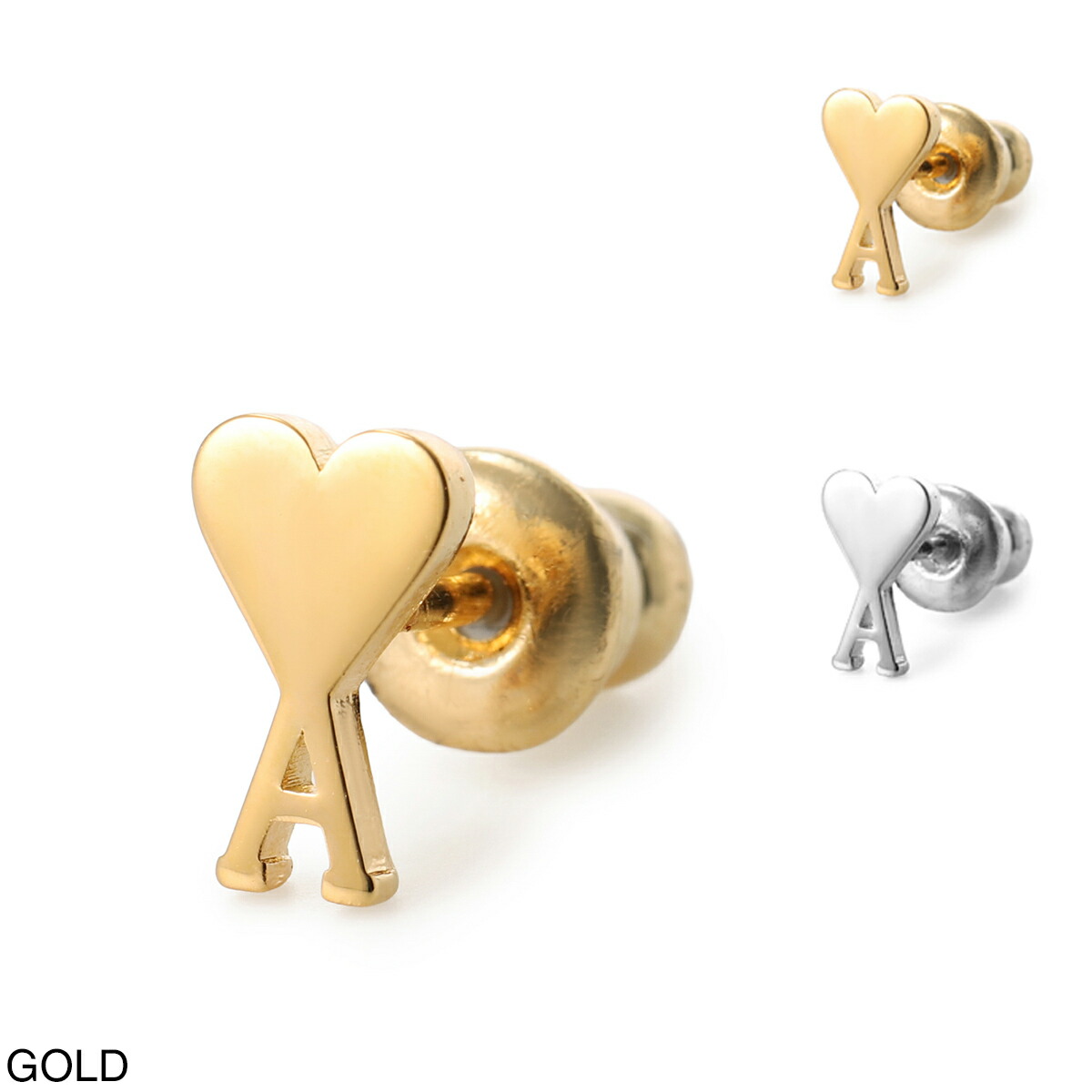 ami ハート型 シルバーピアス 楽天市場】HE&SHE [送料無料] AMI PARIS アミパリス ハートロゴ