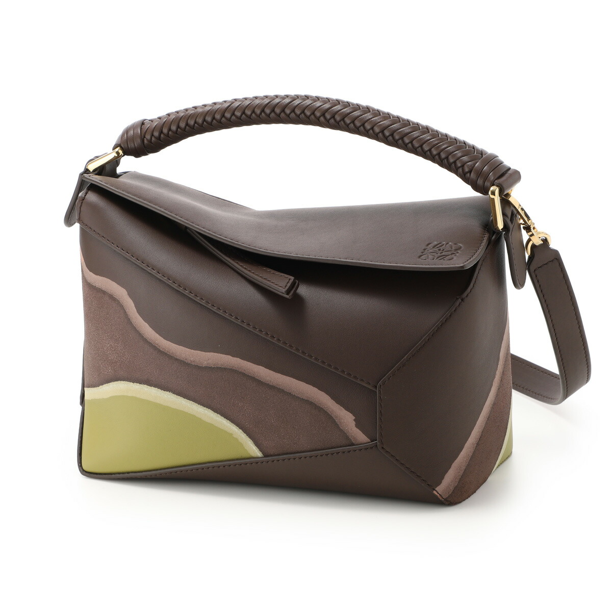 ロエベ LOEWE ハンドバッグ 3WAY ショルダーバッグ ブラウン レディース a510p60xb0 0017 PUZZLE EDGE LANDSCAPE BAG SMALL【返品送料無料】