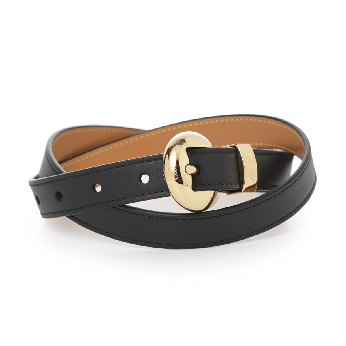 希少　Loewe ノーカラージャケット　ベルト　スエード　ミドル丈　スペイン製 LOEWE 25SSモデル ロエベ REVERSIBLE ANAGRAM BELT 4cm