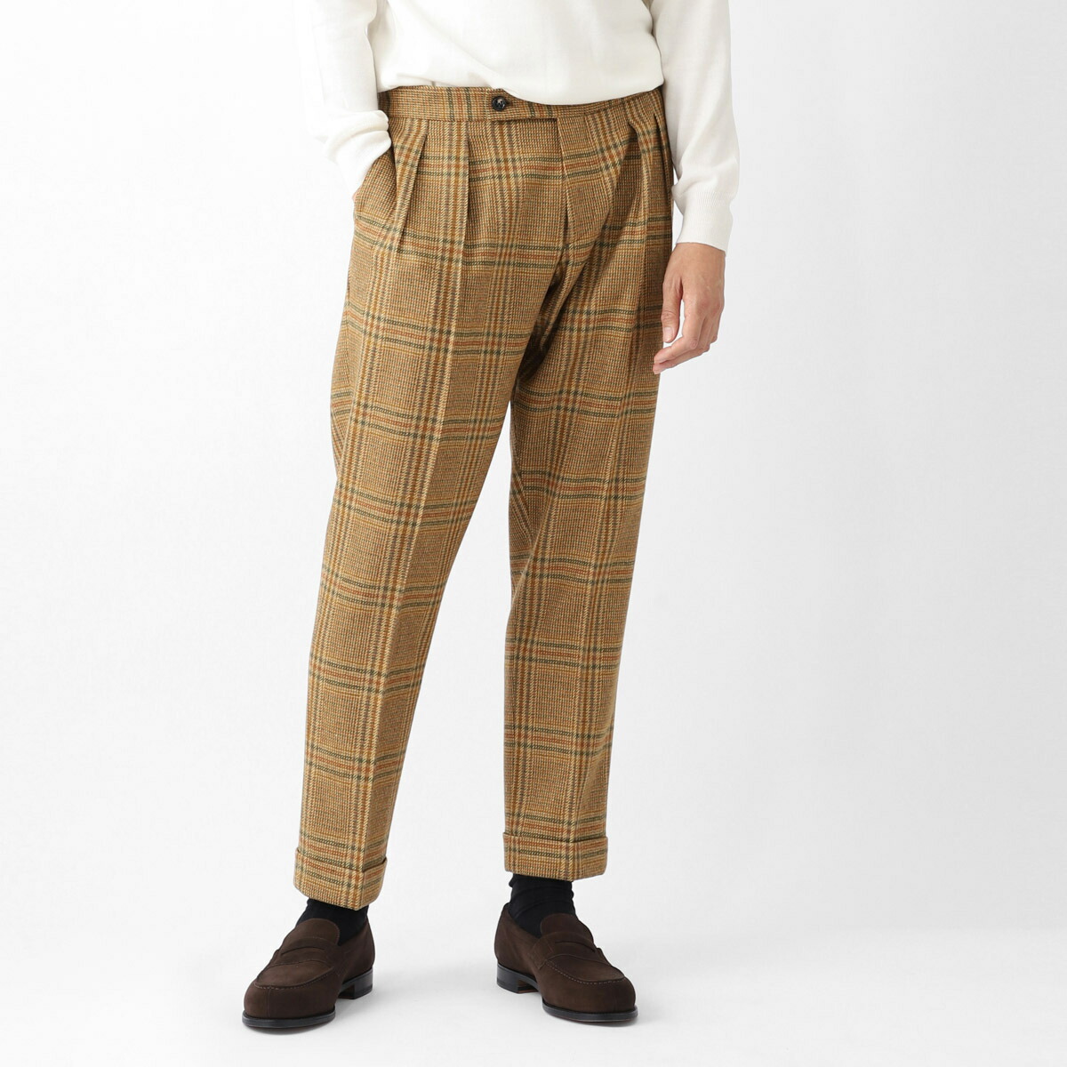 楽天市場】ベルウィッチ BERWICH ツープリーツ スラックス ウール