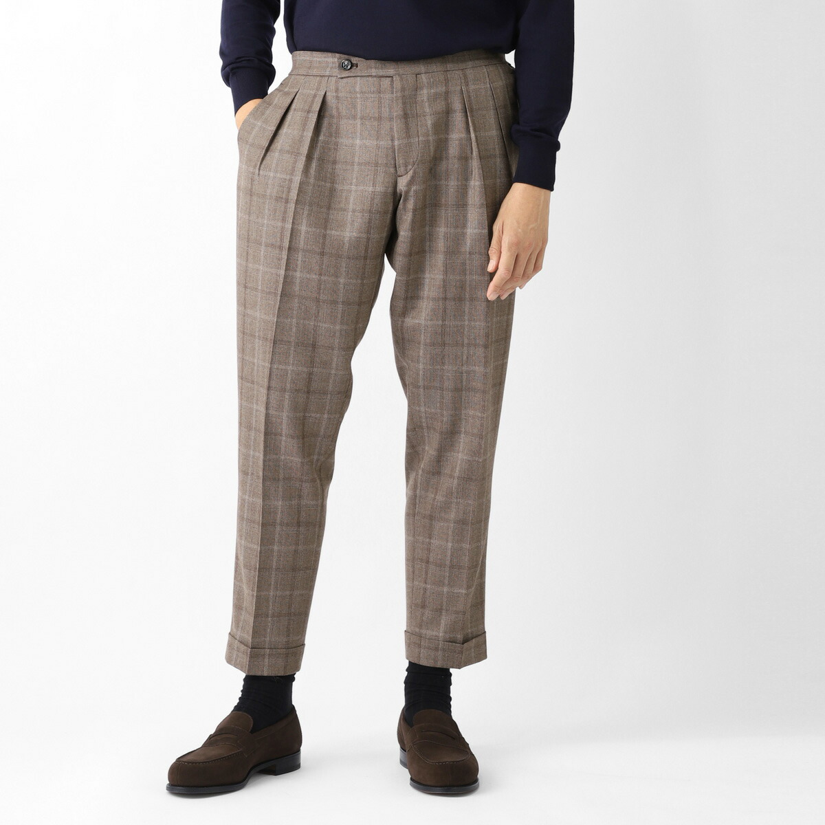 楽天市場】ベルウィッチ BERWICH ツープリーツ スラックス ウール