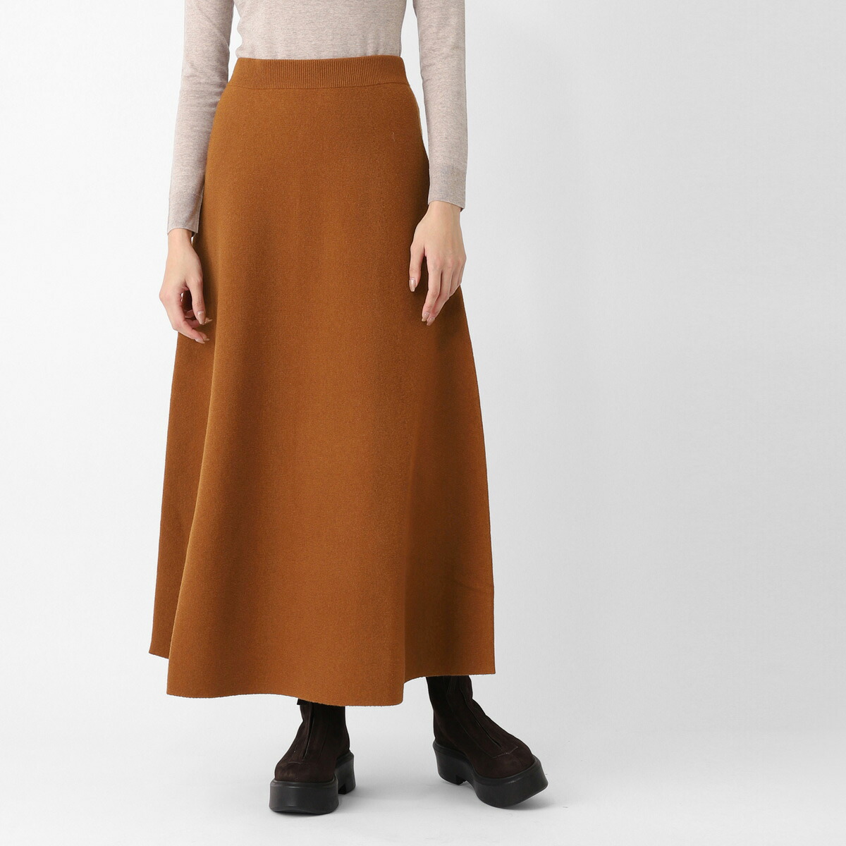 マックスマーラ Max Mara フレアスカート ニットスカート ブラウン レディース giberna 2521306022600 010 GIBERNA ウール カシミヤ ニット フレア【返品送料無料】