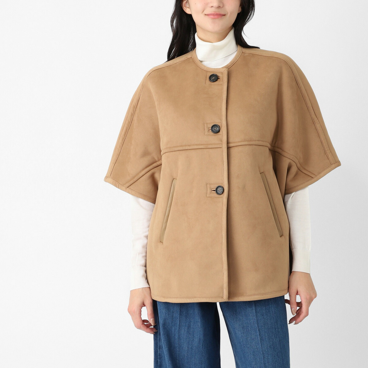 楽天市場】マックスマーラ Max Mara ケープ ポンチョ ベージュ