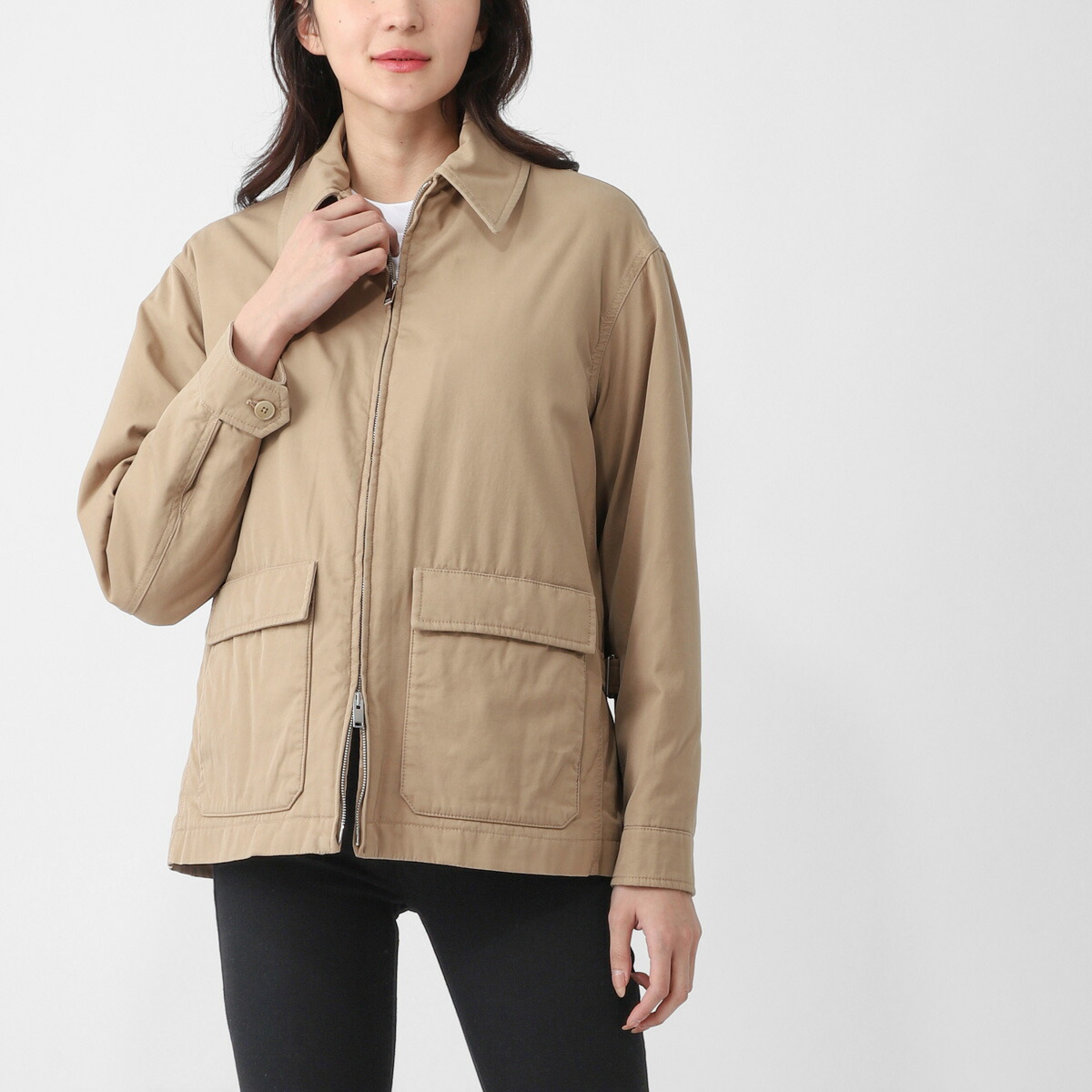 ザ ロウ THE ROW ジップアップ ブルゾン シャツジャケット ベージュ レディース 10154 w3670 san AURELIUS JACKET コットン カシミヤ ジャケット【返品送料無料】