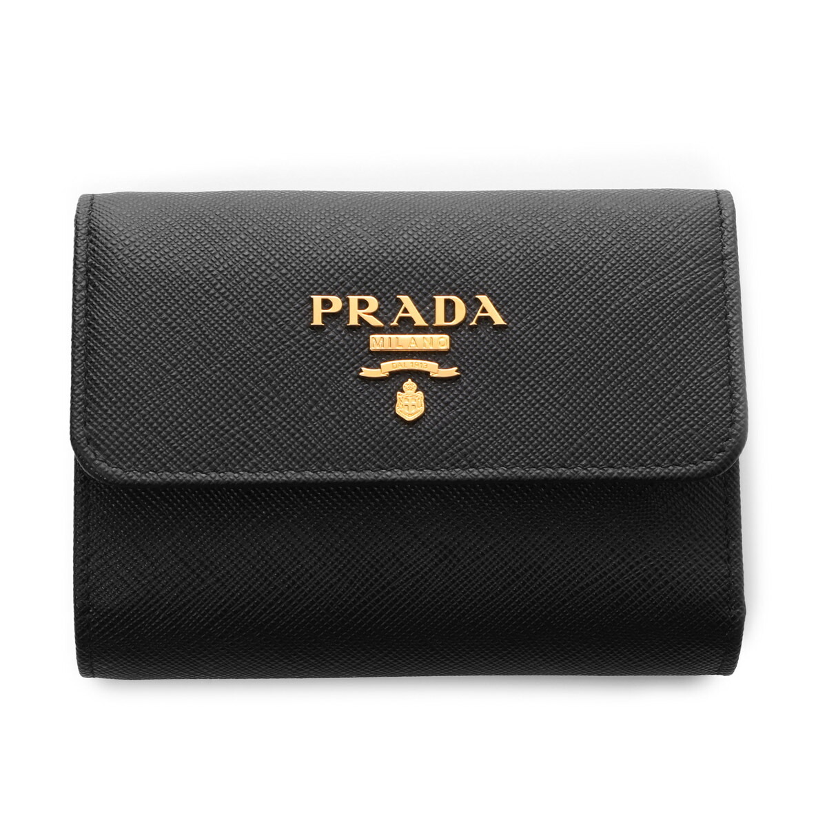 プラダ PRADA 3つ折り財布 小銭入れ付き ブラック レディース 1mh025 qwa f0002【返品送料無料】