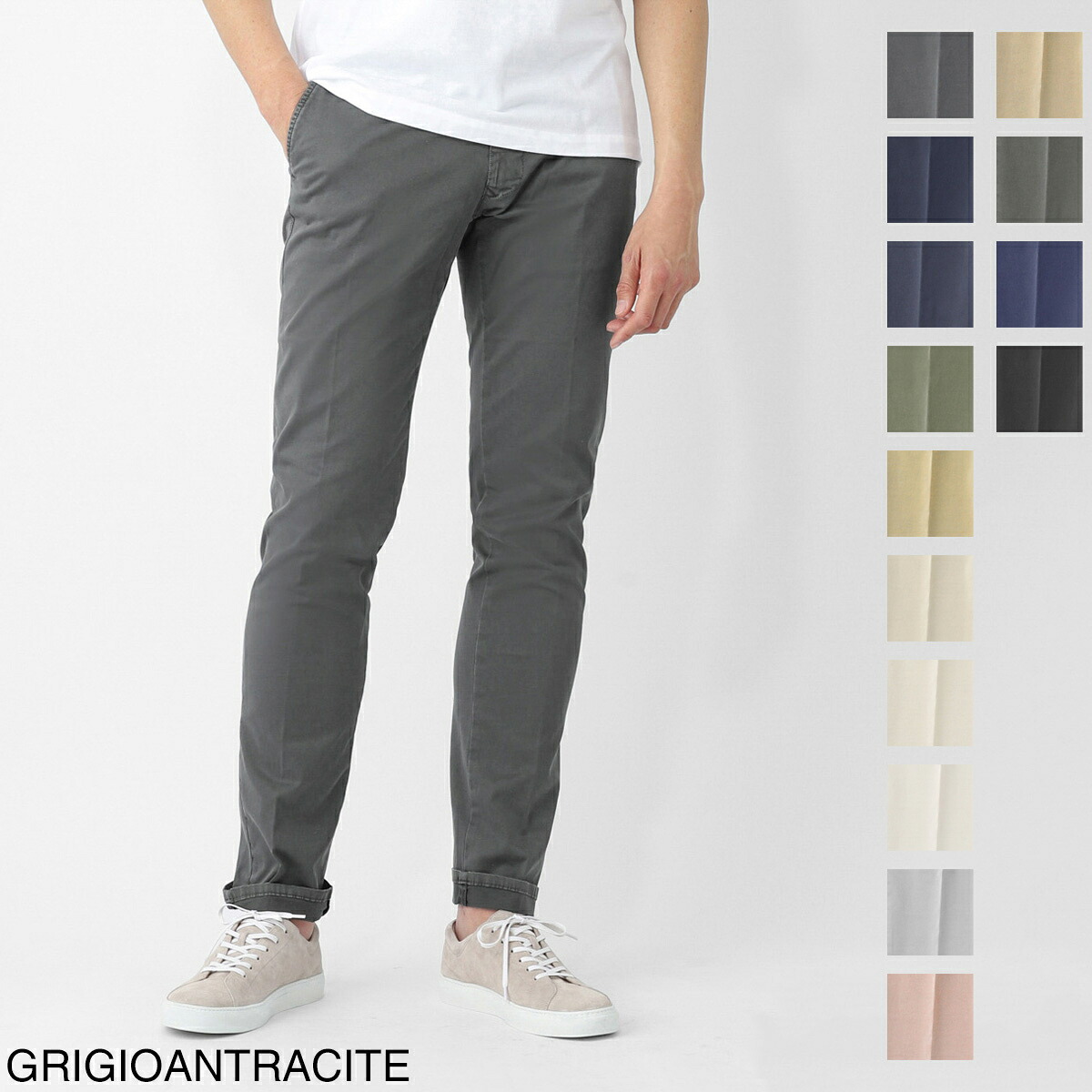 インコテックス スラックス INCOTEX SLACKS コットンパンツ チノパン メンズ 16s100 17s100 18s100 9664a 930 SLIM FIT 100型 9664A【返品送料無料】