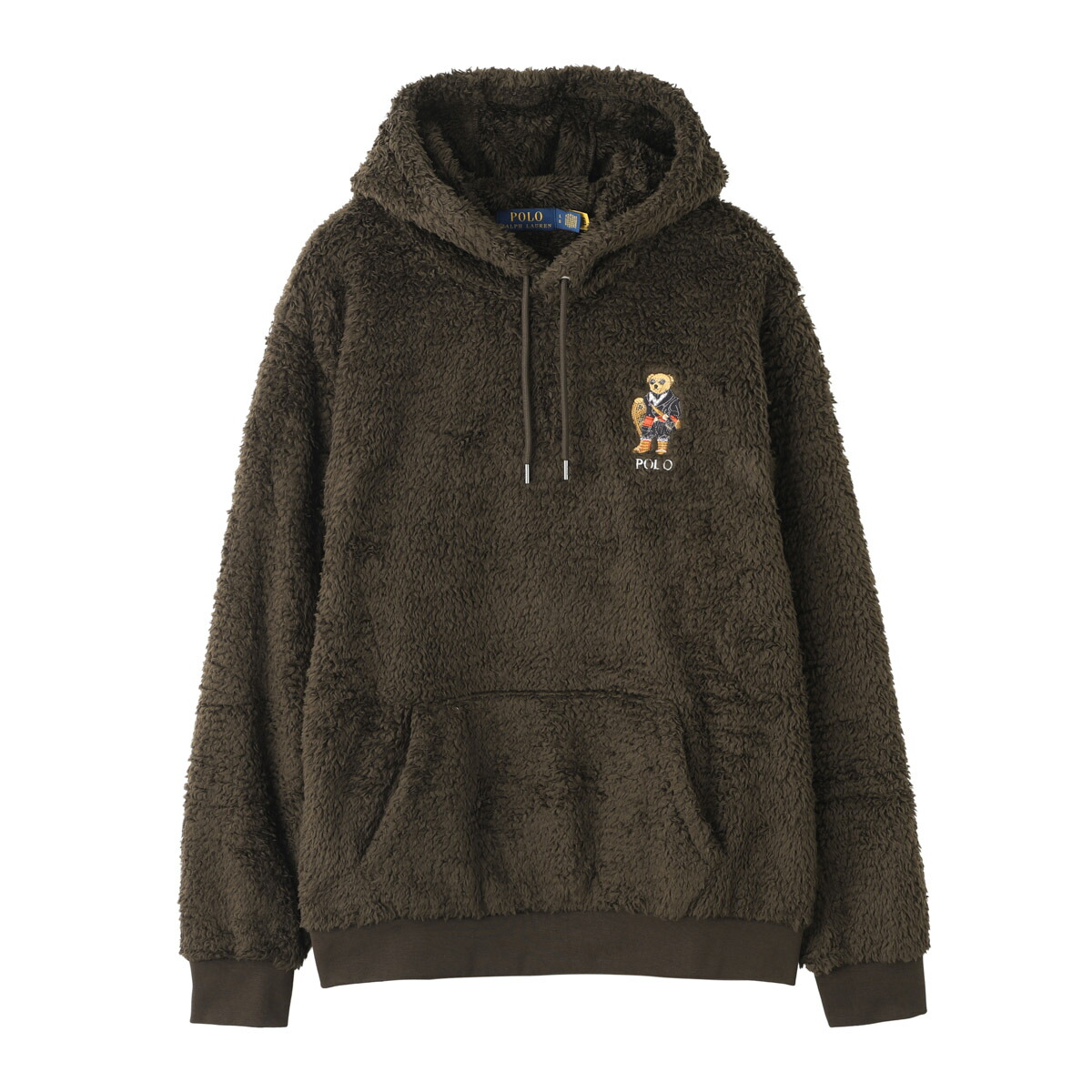 ポロラルフローレン POLO RALPH LAUREN パーカ フーディ ブラウン メンズ 710981798 001 ポロベア CURLY HI-PILE NOVELTY HOLIDAY BEAR HOODIE【返品送料無料】