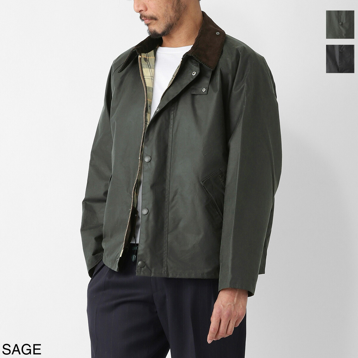 バブアー Barbour ワックスコーティング ジャケット コーチジャケット メンズ mwx1678sg91 sage TRANSPORT OVERSIZED WAXED JACKET【返品送料無料】[2026SS]