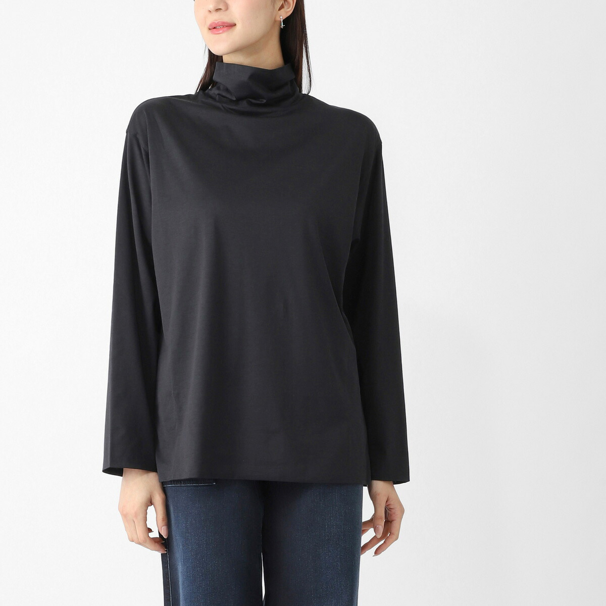 ザ ロウ THE ROW ハイネックニット ブラック レディース 10452 k704 blk ANAPOLIS TOP コットン シルク【返品送料無料】