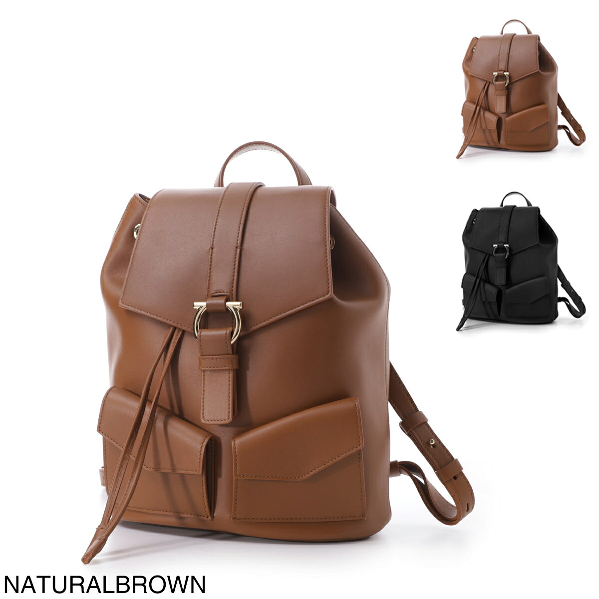 フェラガモ FERRAGAMO バックパック リュックサック ブラウン レディース backpack 21a557 791117 naturalerst【返品送料無料】[2026SS]