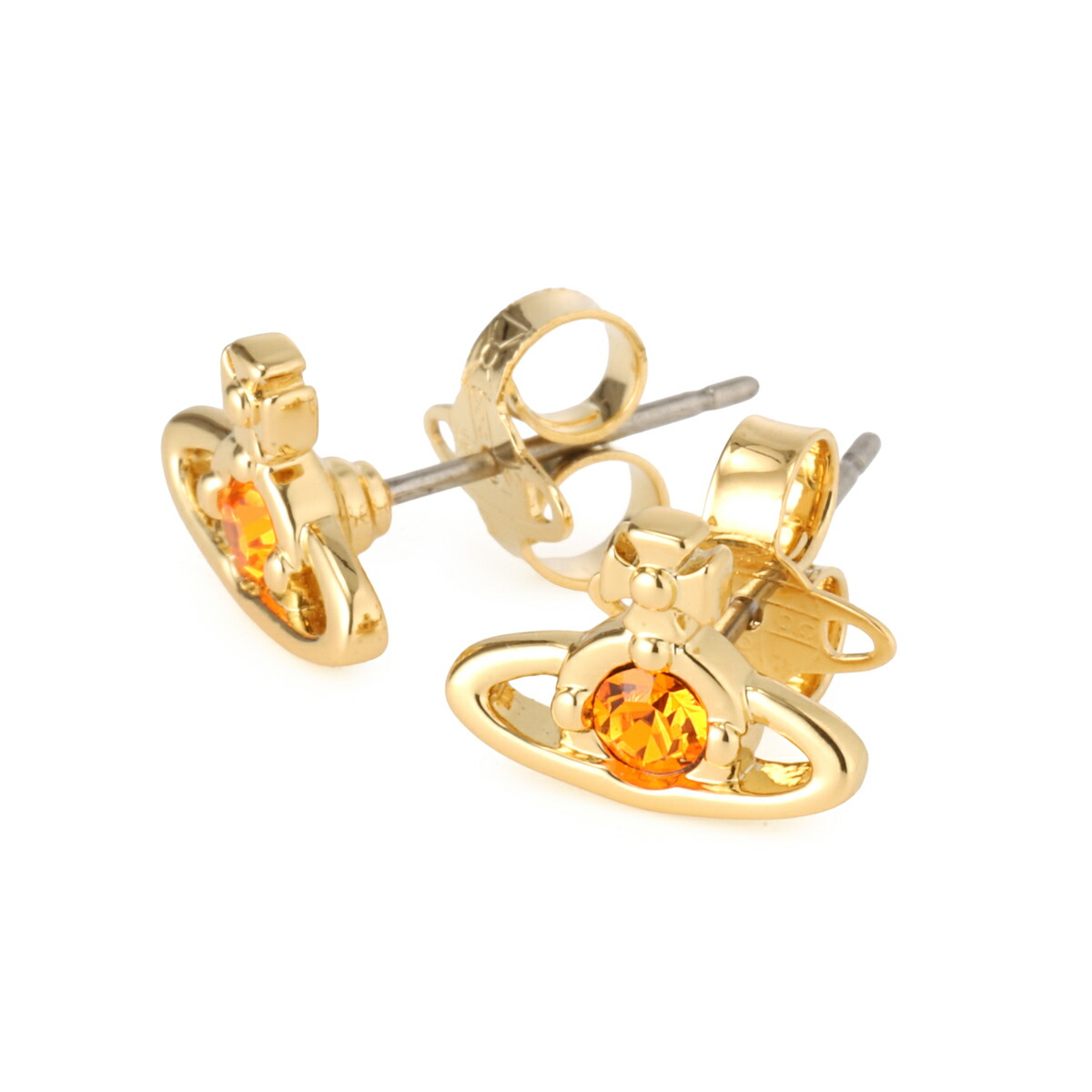 ヴィヴィアンウエストウッド Vivienne Westwood 両耳ピアス ゴールド レディース 62010037 02r834 r834 gold suncrystal NANO SOLITAIRE EARRINGS【返品交換不可】[2026SS]