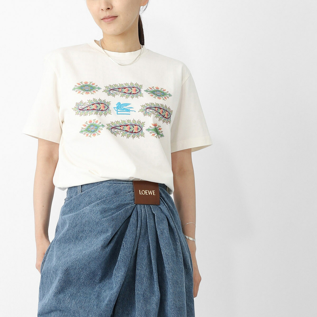 エトロ ETRO クルーネックTシャツ KIDS キッズ ホワイト レディース gy8q21 z3672 102 ペガソ ロゴ Tシャツ【返品送料無料】[2026SS]