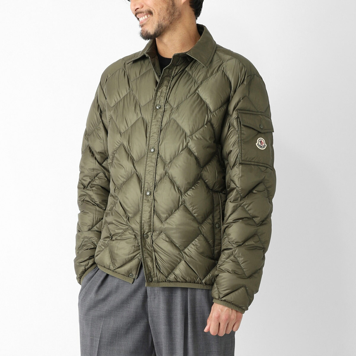 モンクレール MONCLER ダウンジャケット ダウンシャツジャケット グリーン メンズ 大きいサイズあり moulleau 1g00006 597xq 823 MOULLEAU【返品送料無料】[2026SS]