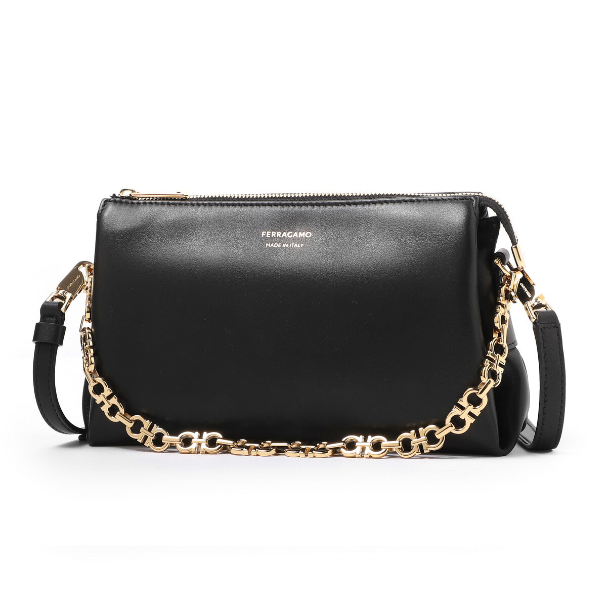 フェラガモ FERRAGAMO ハンドバッグ 3WAY ミニバッグ ショルダーバッグ クラッチバッグ ブラック レディース【返品送料無料】[2026AW]｜モダンブルー店