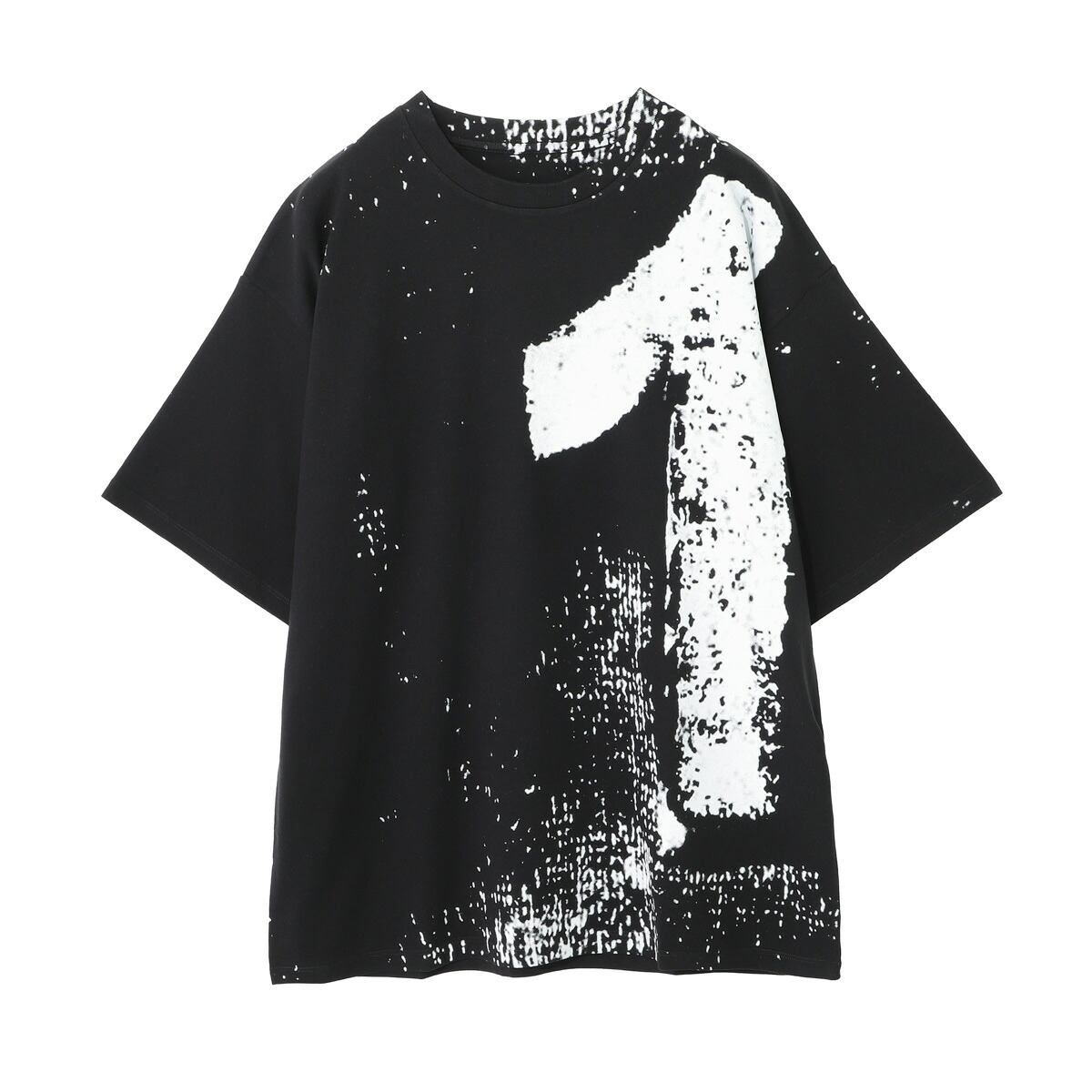メゾンマルジェラ Maison Margiela クルーネックTシャツ ブラック メンズ 10 PRINT COTTON T-SHIRT 10 プリント コットン Tシャツ【返品送料無料】｜モダンブルー店