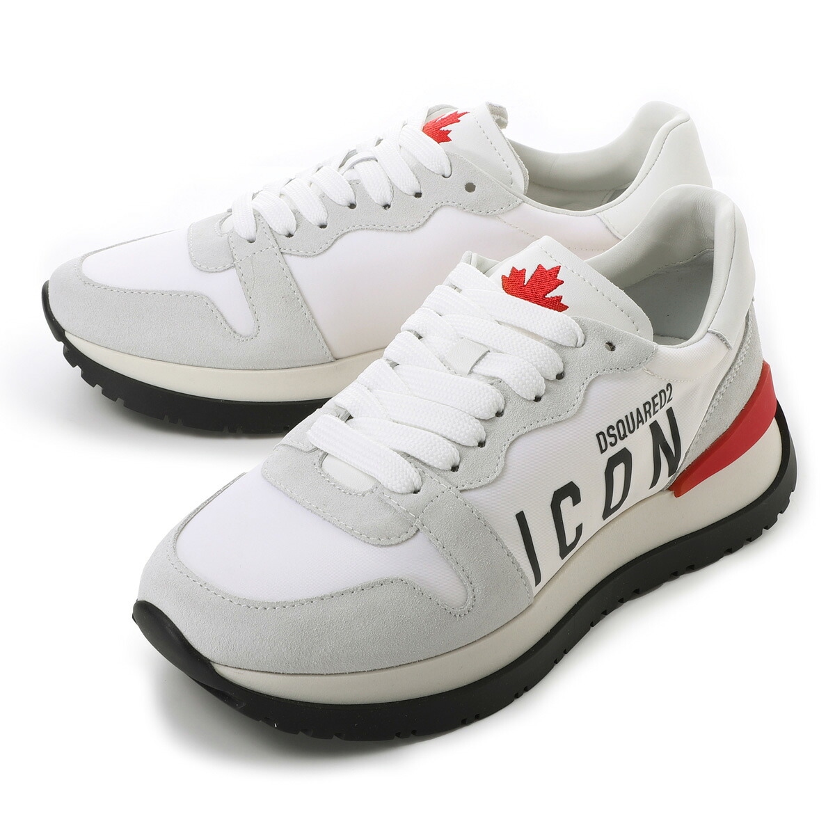 【訳あり】【アウトレット】ディースクエアード DSQUARED2 スニーカー ホワイト メンズ ICON RUNNING SNEAKERS【返品交換不可】|モダンブルー店