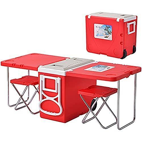 クーラーボックス キャスター付き 2way 箱型 28L大容量 折りたたみ 水入れ可 冷剤入れ可 保冷 保温 防水 軽い クーラーバック冷蔵ボックス アウトドアテーブル｜MBKワンホンキュートセレクト