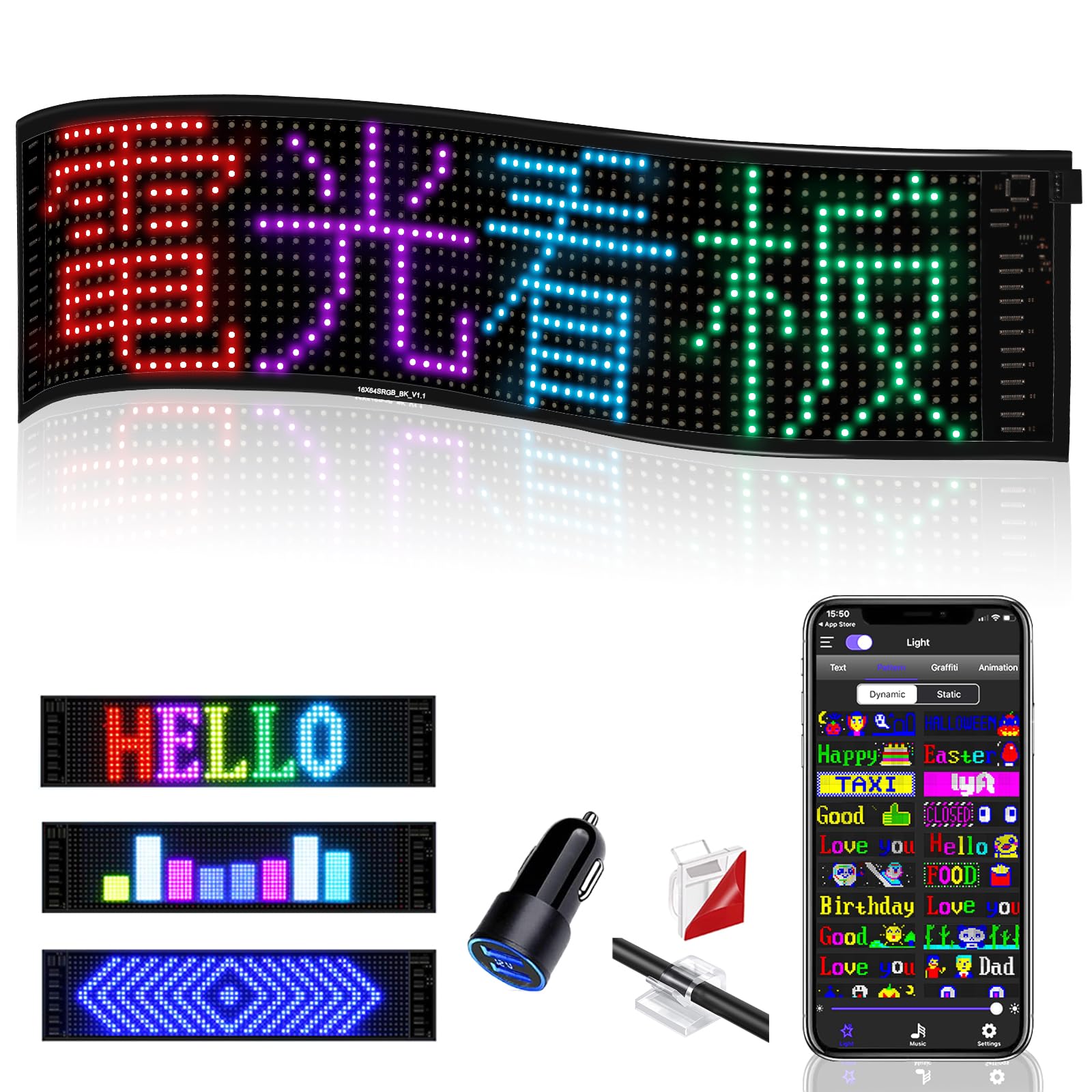 LED表示器　LED看板　LED  ディスプレイ 楽天市場】JDVOOTD LED電光掲示板 自由編集可能 画像可能 300文字入力