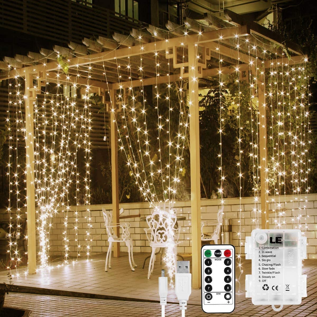 楽天市場】イルミネーションライト led カーテンライト