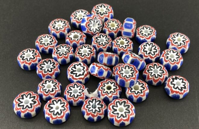 楽天市場】シェブロンビーズ ゴローズ検索 (青/赤/白)※1粒の価格になり