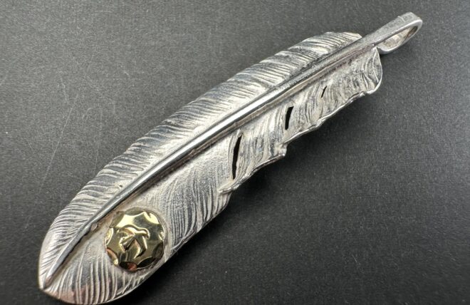 楽天市場】goro's(ゴローズ) 特大フェザー K18金ハート付き(上金) 右