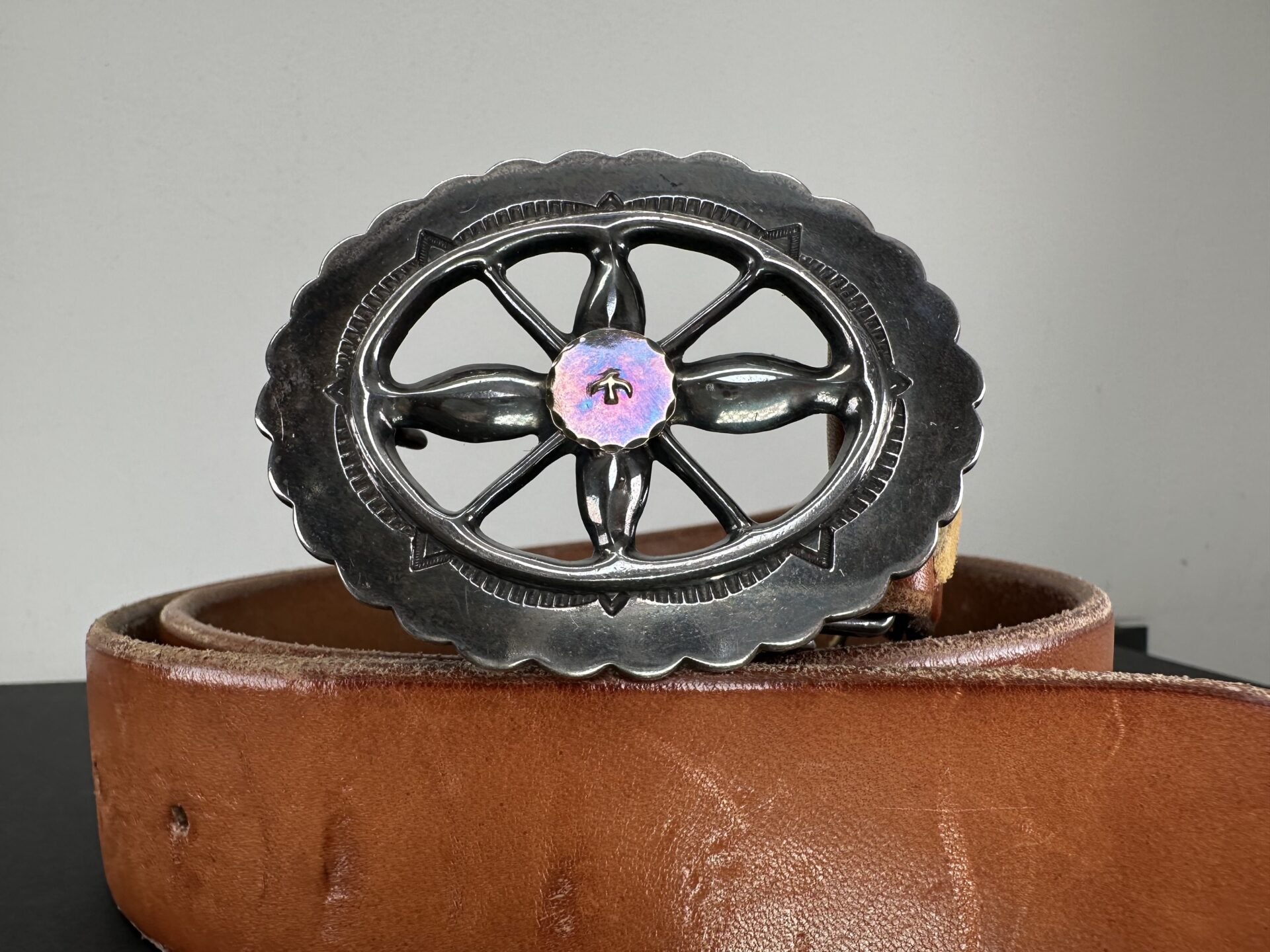 ゴローズ goro's 美品 PickUp K18付き特大風車バックルベルト (サドル)｜モンテカルロ原宿