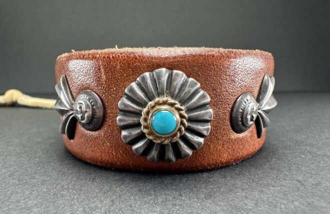 楽天市場】ゴローズ goro's 美品 GC24コンチョ付き革ブレス (黒