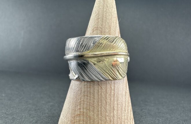 楽天市場】ゴローズ goro's 極美品 人気 先金特大フェザーリング 右