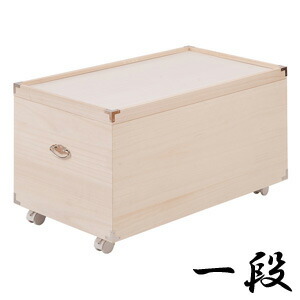 桐雛人形収納 1段 消臭竹炭シート hi-rh0031 ◆送料無料・日本製◆［雛人形ケース キャスター付き 完成品 桐箱 小物入れ 小物収納］