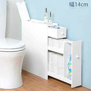 スリムトイレラック ホワイト MTR-6569WH の 通販 【送料無料】 ［白家具 トイレラック ホワイト すき間収納 トイレ用品収納 トイレットペーパー 収納棚 スリム トイレ収納］ 8,480円