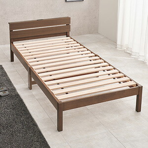 楽天市場】組立簡単 シングルベッド コンセント付き WB-7802S : アテーネ