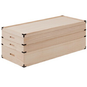 着物用衣装箱　3段 楽天市場】【桐衣装箱 3段 高さ33cm 隅金具付 GB-0004】【送料