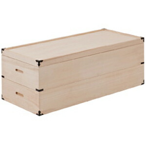 楽天市場】桐タンス 【桐衣装箱 2段 高さ30cm 隅金具付 GB-0005