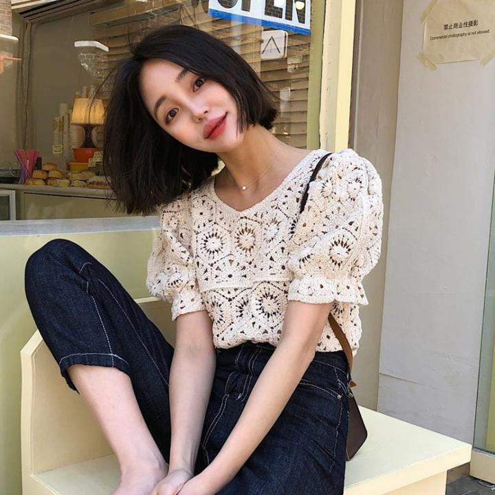 パフスリーブロングミステリアパフトップス