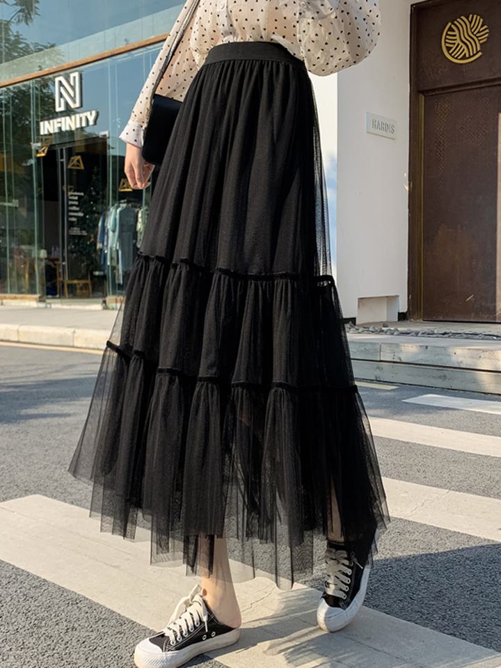 楽天市場】ロゴプリント チュール プリーツスカート プリント 柄