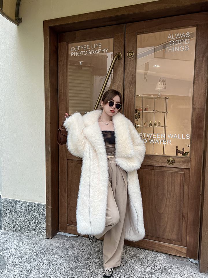 楽天市場】ロングファーコート フェイクファー ロングファー