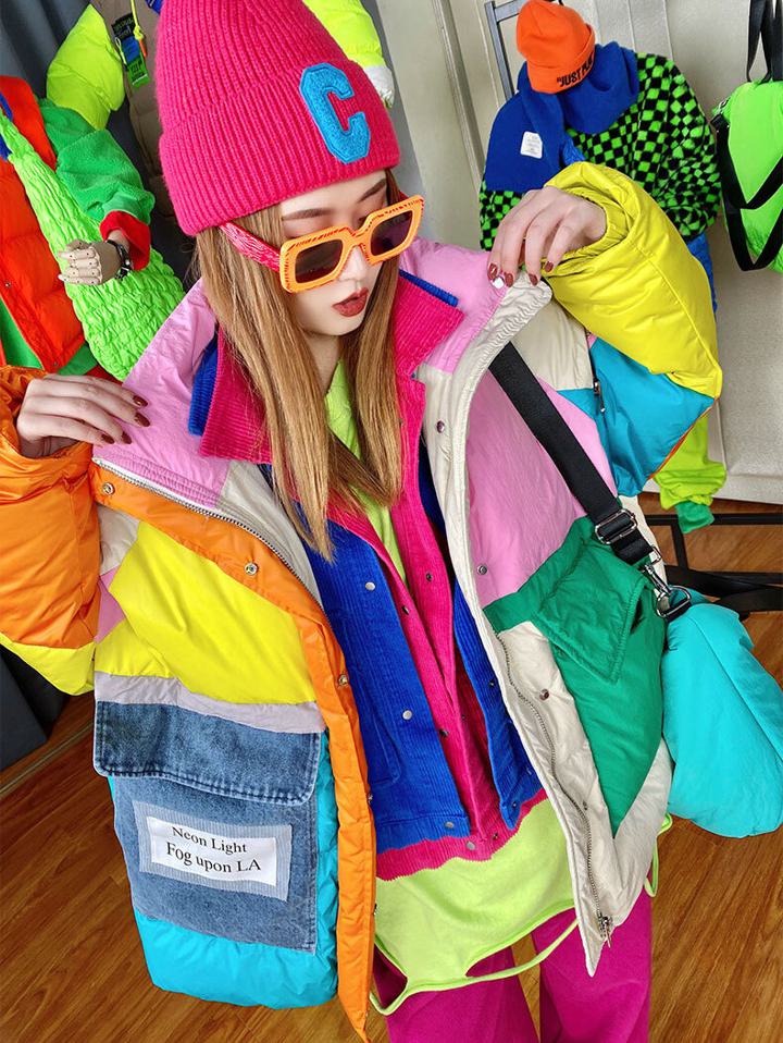 楽天市場】カラフルダウンジャケット コットンジャケット コットン