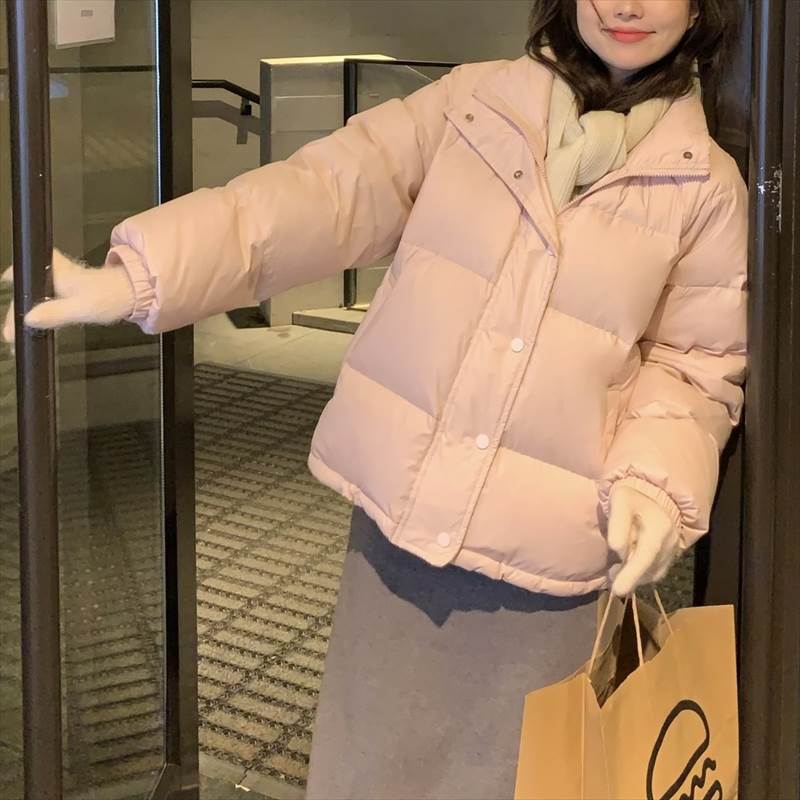 中綿ハイネックコート 中綿ショートコート コート 大人可愛い スタンドカラー レディース ミディアム ワイド ジャケット ショート 中綿 ダウン オーバーサイズ フェミニン かわいい アウター キルティングコート ハイネック ダウンコート
