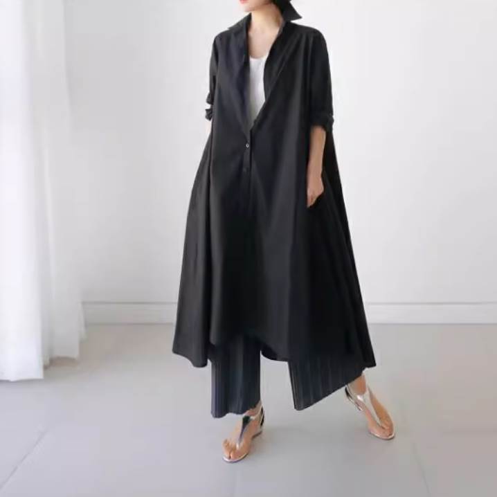 レディース トップス 前開き 大人可愛い こなれ感 シャツ ラフ ワイド ブラウス 襟付き カジュアル クール きれいめ 上品 おしゃれ シンプル オーバーサイズ レトロ 薄手 ロング ルーズ かっこいい ボタン 長袖 かわいい 個性的