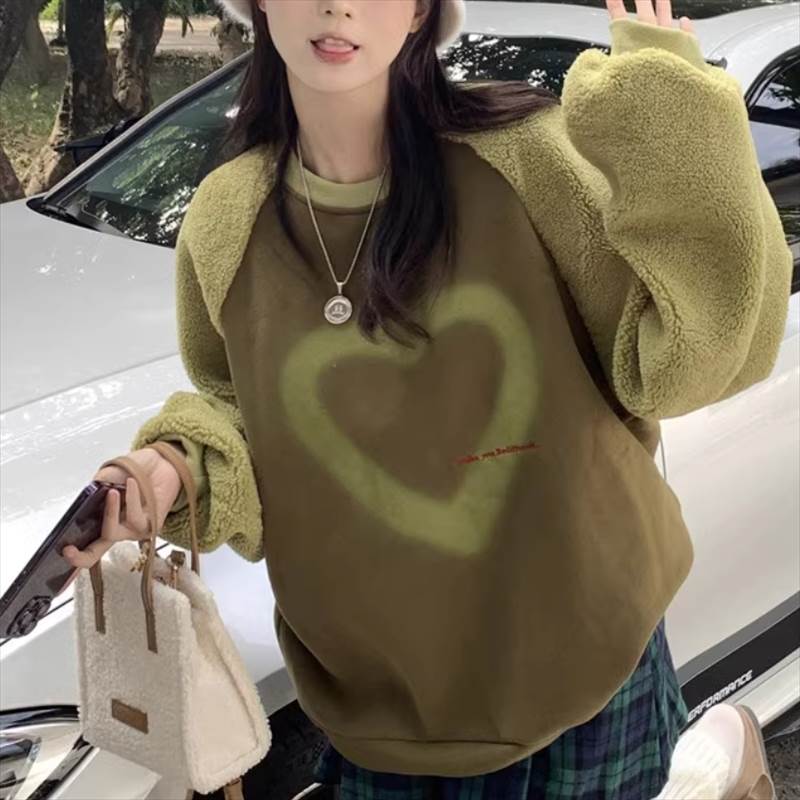 レディース トップス スウェット ふっくら もこもこ プルオーバー かわいい 伸縮性 トレーナー シンプル かっこいい オーバーサイズ ワイド 萌袖 おしゃれ きれいめ ラウンドネック 長袖 ふわふわ 大人可愛い レトロ カジュアル