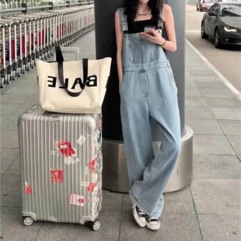 オーバーオール サロペット ワイド サロペット ボトムス 女性用 レディース Gパン お揃い 20代 デニム 休日 着回し 冬 体系カバー 旅行 お出かけ かっこいい オーバーオール デート デニムパンツ ロング お洒落 ズボン ロング丈