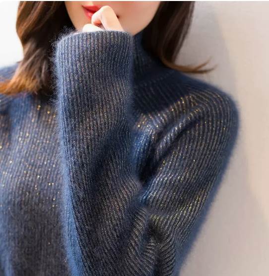 トップス ニットソー 伸縮性 ニットソー セーター モード系 クール 袖あり 冬 個性的 かわいい 存在感 秋 大人女子 20代 無地 主役級 カジュアル トップス モダン タートルネック 襟付き シンプル 長袖 ウエストマーク