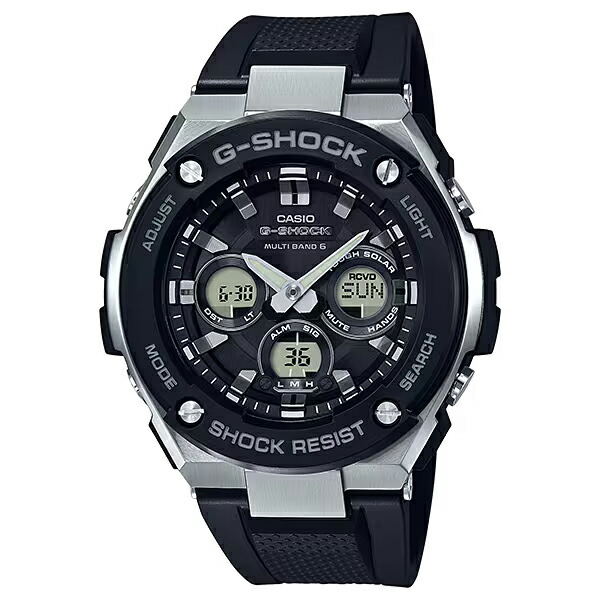 7年引きうける CASIO G-SHOCK GST-W300-1AJF ソーラー電磁波  メンズウオッチ