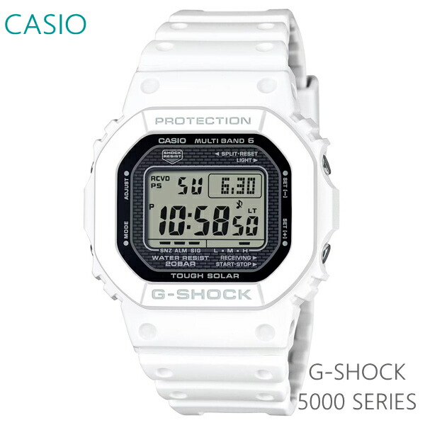 カシオ G-SHOCK メンズ ソーラー電波 腕時計 ホワイト GW-5000HS-7JF