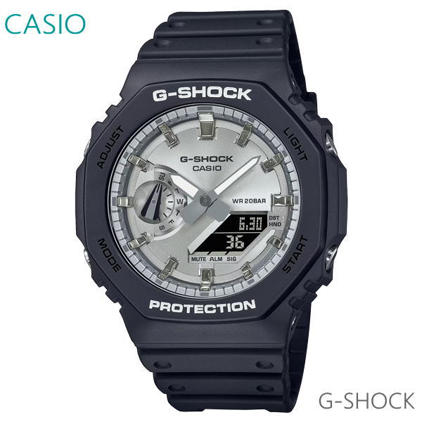 メンズ ウオッチ 7年引き受ける カシオ G-SHOCK アナ×デジ GA-2100SB-1AJF 置き目品 CASIO