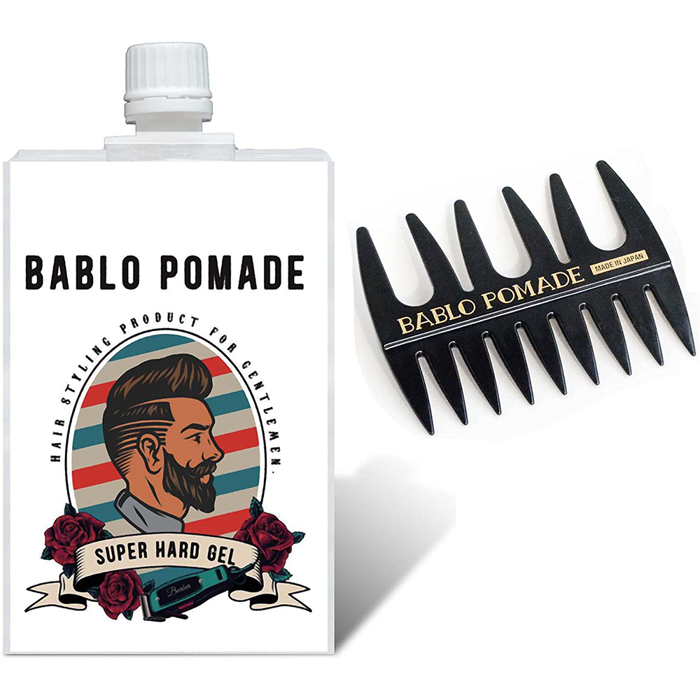 楽天市場】「超絶ホールド！新感覚なスタイリング剤」送料無料 バブロ ポマード BABLO POMADE バブロポマード ストロング ホールド 130g＆ オリジナルコーム櫛セット メンズ 整髪料 水性 水溶性 ヘアグリース おすすめ : エムコスメスタイル